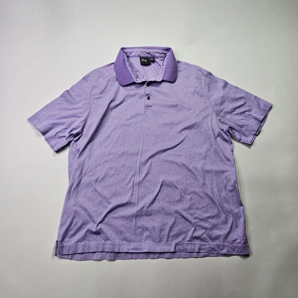 Jos A Bank Traveler Polo Shirt Mens XL Purple Textured Knit 100% Cotton L